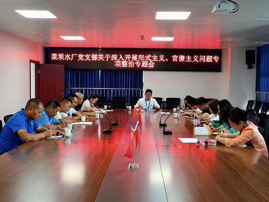 菜壩水廠黨支部召開關(guān)于深入開展形式主義、官僚主義問題專項(xiàng)整治專題會(huì)